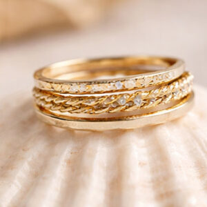 Gold Stacking Ring Set