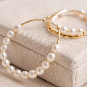 Pearl Hoop Earrings